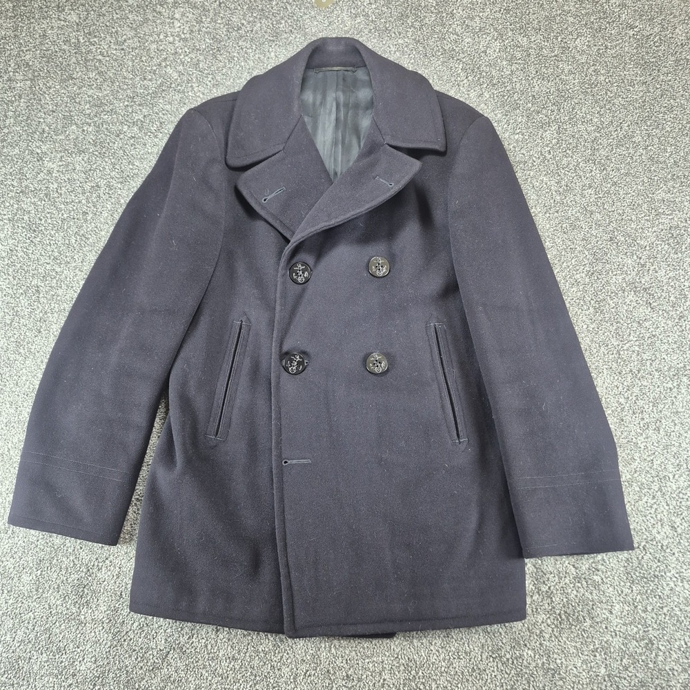 Vintage U.S. Navy Pea Coat Men's Medium‎ Wool Double Breasted